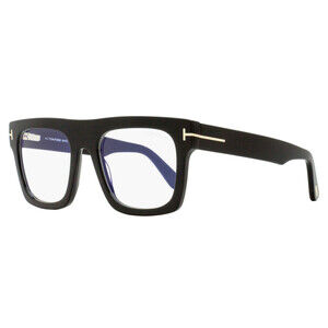 Tom Ford Square Clip-on Eyeglasses TF6068-B 001 Black 53mm FT6068